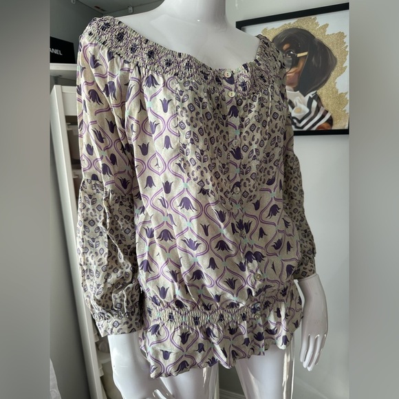 Guess by Marciano Lavender and Cream Blouse - Picture 5 of 5